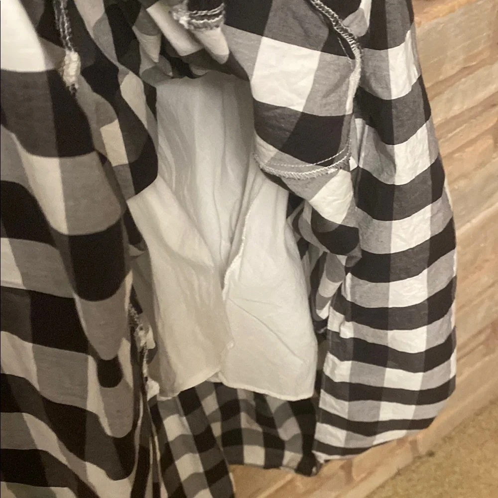 J. Crew Black and White Checkered Dress Size 2 (Without the wrap)